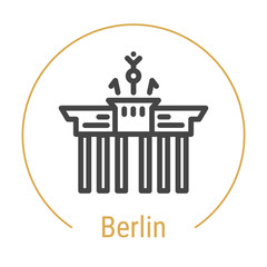 Berlin, Germany Vector Line Icon © Ivan Burchak