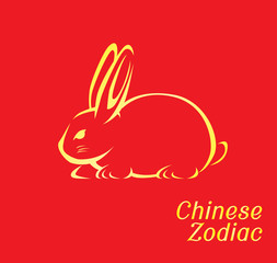 Chinese Zodiac Set Rabbit Vector Illustration