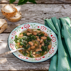 Nettle and White Bean Soup