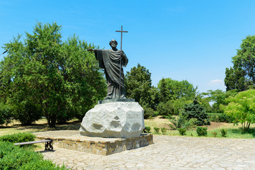 beautiful view on monument to Apostle Andrew in Chersonese Tavrichesky, Sevastopol, Crimea