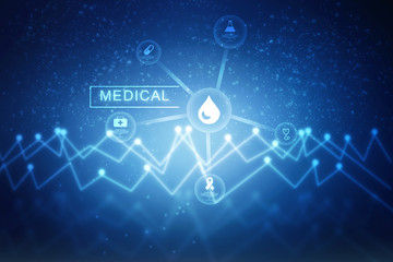 2D illustration medical structure background
