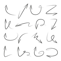 thin line doodle arrows