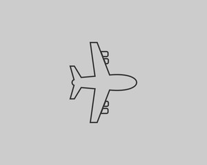 Fototapeta premium Airplane shape icon