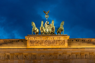 Brandenburg gate Berlin Germany at night © icedmocha