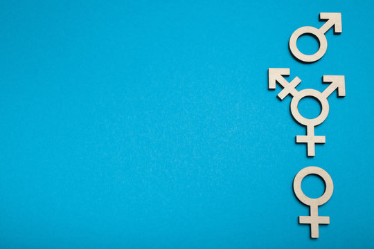 Transgender achieve background, determination. Gender diversity, bisexual identity. Copy space for text.