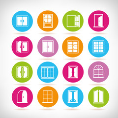 window icons, door icons