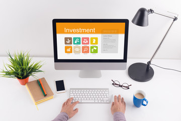 Investment screen on the workplace