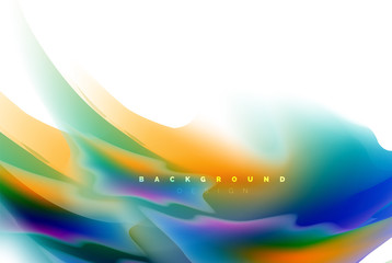 Holographic fluid colors flow, colorful liquid mixing colours motion concept