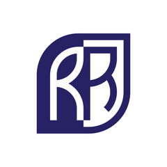 RR initial letter emblem logo negative space