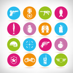Fototapeta premium war icons, weapon icons