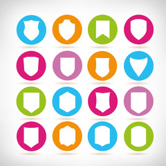 shield icons set