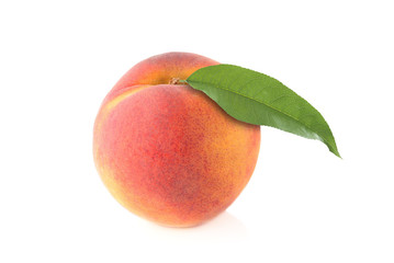 Peach isolated on white