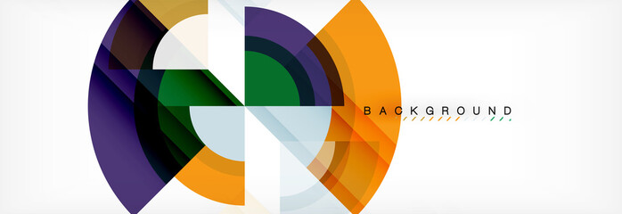 Obraz premium Vector circular geometric abstract background