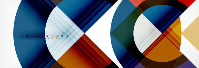Obraz premium Vector circular geometric abstract background
