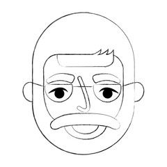 bearded grandfather face with glasses