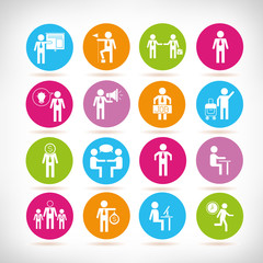 office worker icons