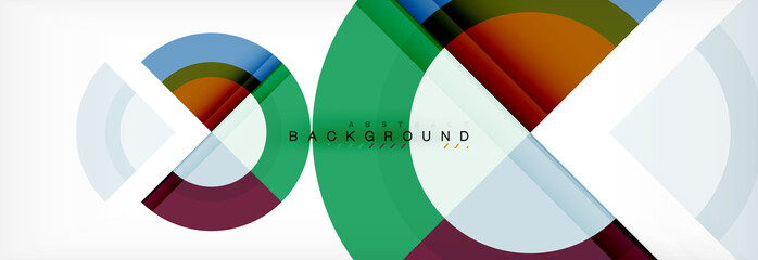 Vector circular geometric abstract background