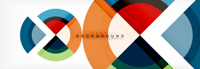 Vector circular geometric abstract background