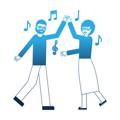 dancing grandpa and grandma happiness