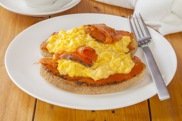Scrambled Egg with Smoked Salmon