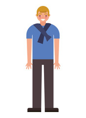 teenage boy standing in casual clothes