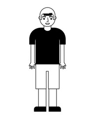  young boy character in short pants and shirt