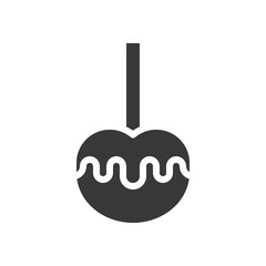 caramel apple, bakery and pastry set, glyph icon