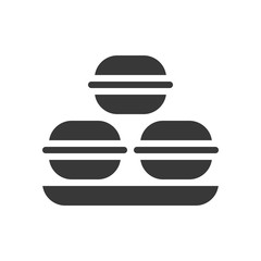 Macaron, bakery and pastry set, glyph icon