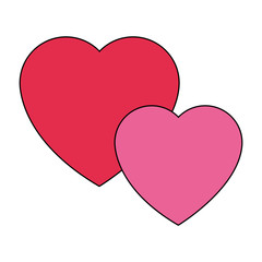 Hearts love symbol vector illustration graphic design