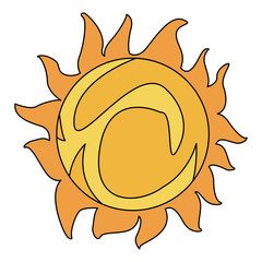 Sun galaxy star vector illustration graphic design