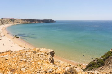 Portugalia-wybrzeże, widok na plaże