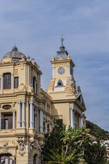 Beautiful richly-decorated Neo-baroque style Malaga City Council building. Malaga, Costa del Sol, Andalusia Spain.