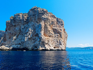 Beautiful view of Capo Caccia cliffs. Sardinia, Italy