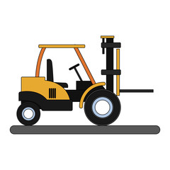 Forklift cargo vehicle vector illustration graphic design