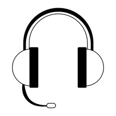 Call center headset vector illustration graphic design