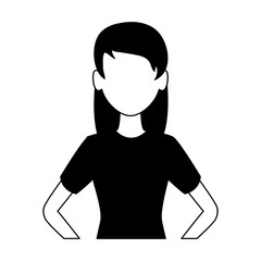 Young woman profile avatar vector illustration graphic design