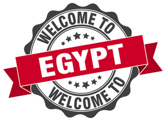 Obraz premium Egypt round ribbon seal