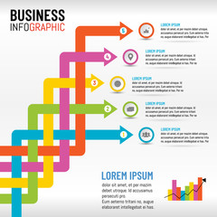 Business infographics for presentation template, Vector illustration