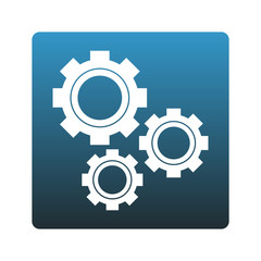 Gears working app button vector illustration graphic design