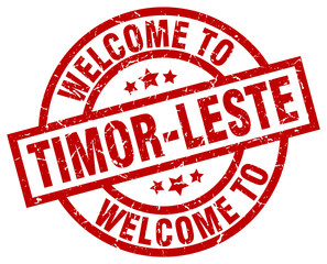welcome to Timor-Leste red stamp
