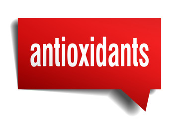 antioxidants red 3d speech bubble
