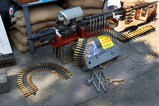 Second world war aircraft armanent including 20mm, 0.5 and 0.303 ammunition  and guns.