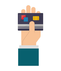 hand holding bank credit card payment