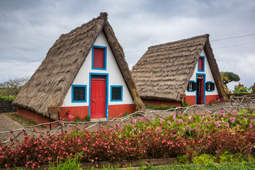 Fototapeta na wymiar Traditional house in Santana, Madeira island, Portugal