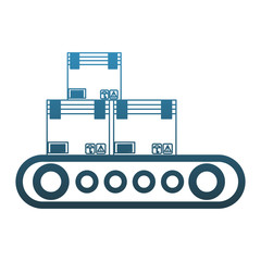 Boxes on conveyor tape vector illustration graphic design