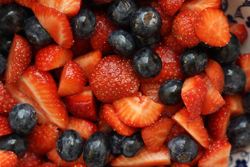 Fragole e mirtilli