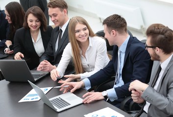 business team in the workplace in the office