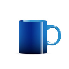 Photo realistic white cup mug isolated on the white background