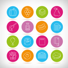 food and dessert icons
