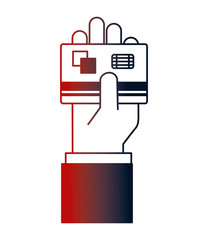 hand holding bank credit card payment
